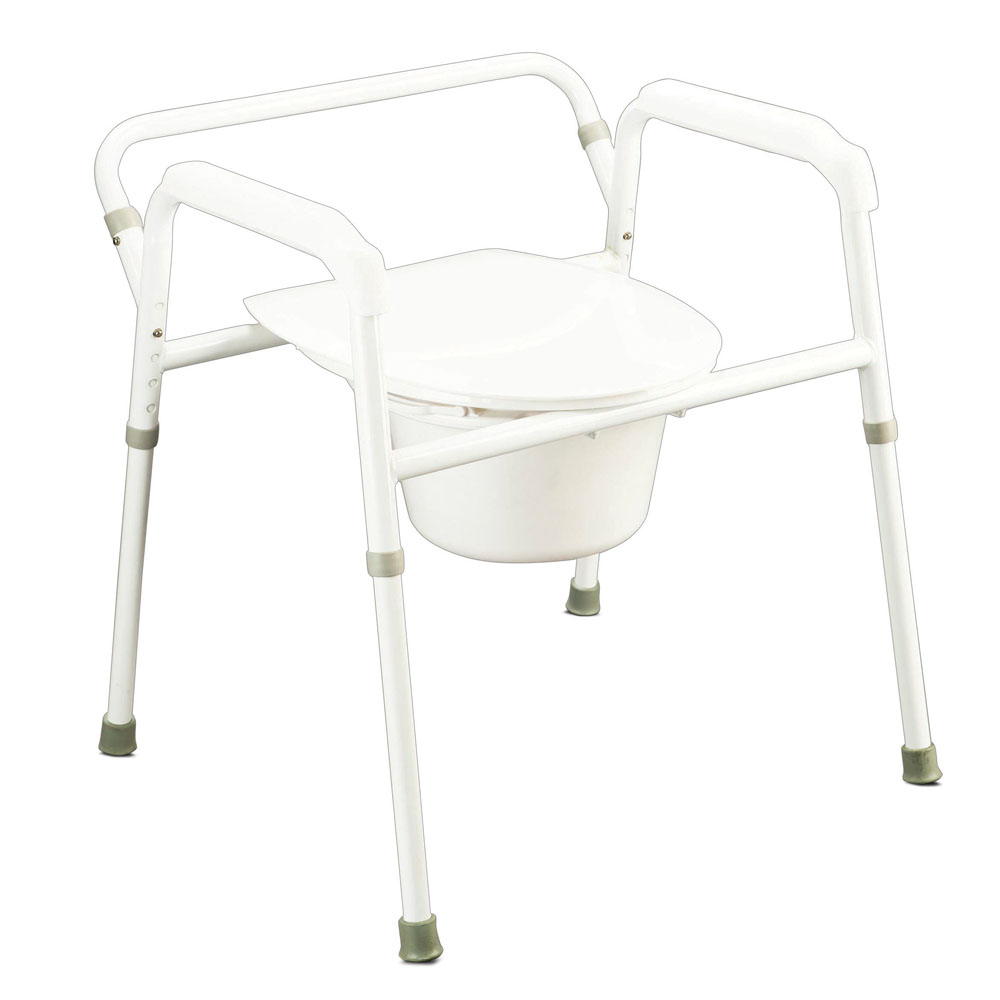 bedside commode with removable arms