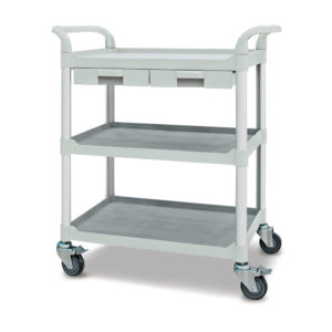 Service Cart - 3 Shelves & 2 Drawers